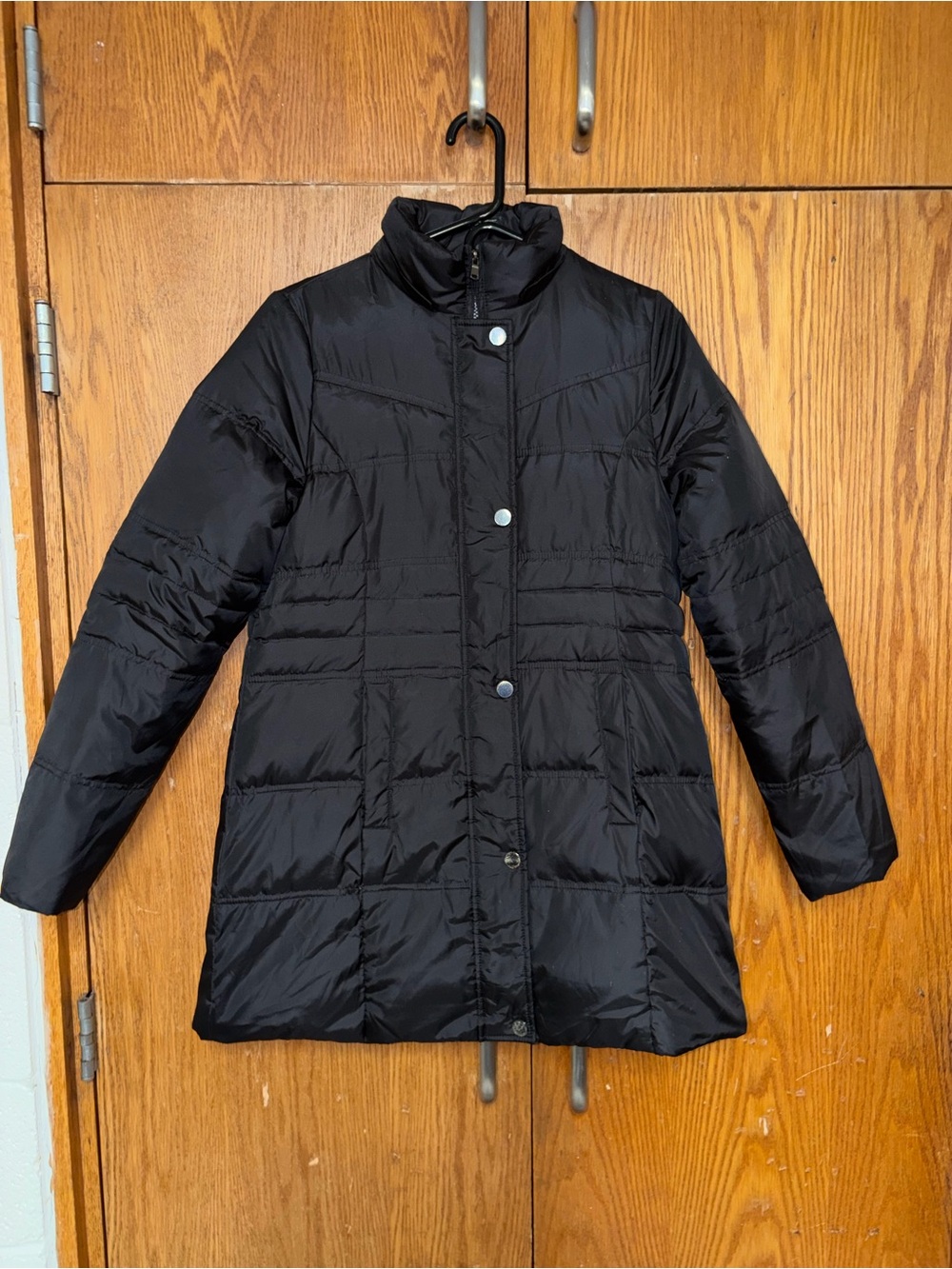 Women's Long Black Quilted Puffer Coat